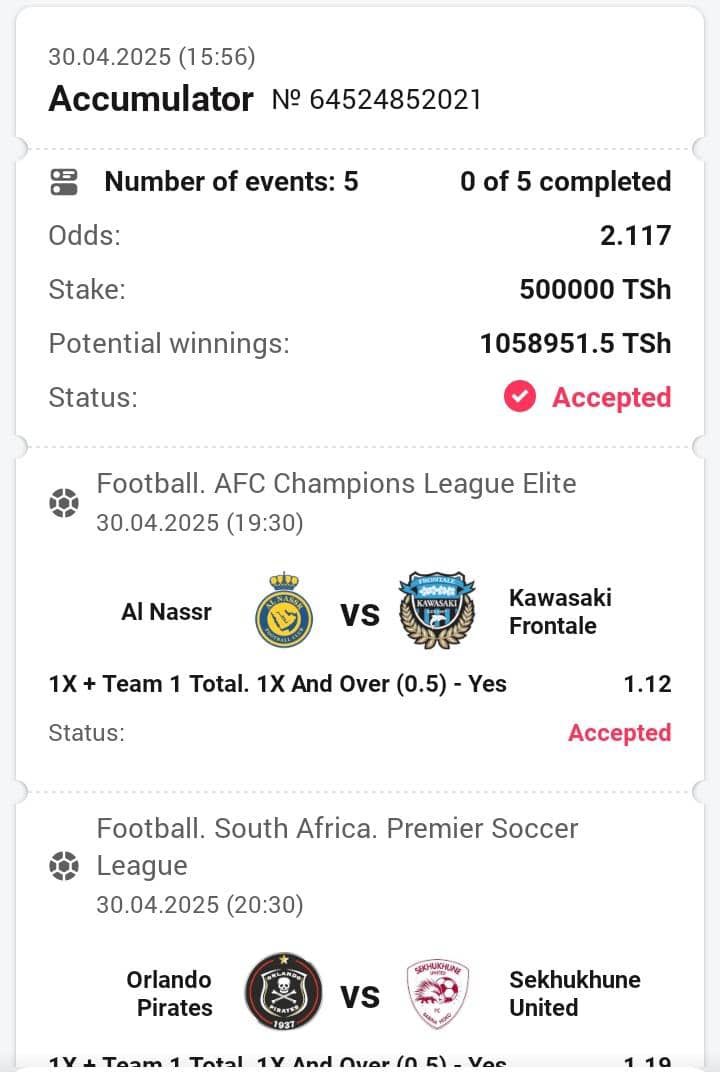 the_engineer777's tweet image. COMPANY : DBBET📌
DAILY ODDS 10, 5 &amp;amp; 2

ODDS 10👉 : VD4VZ
ODDS 5✅👉 : THKVZ
ODDS 2✅👉 : MLLVZ

KUJISAJILI(Register👇) DBBET📌
Reg: db-bet.co/INJINIA
PROMOCODE👉 : INJINIA
Apk: db-bet.co/ApkINJINIA

ODDS 5✅ &amp;amp; 2✅ ZIMENYOOKA💰💰💰