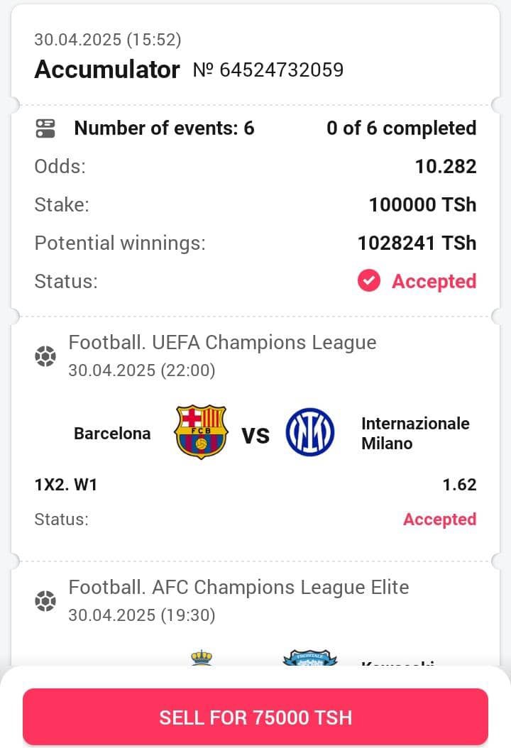 the_engineer777's tweet image. COMPANY : DBBET📌
DAILY ODDS 10, 5 &amp;amp; 2

ODDS 10👉 : VD4VZ
ODDS 5✅👉 : THKVZ
ODDS 2✅👉 : MLLVZ

KUJISAJILI(Register👇) DBBET📌
Reg: db-bet.co/INJINIA
PROMOCODE👉 : INJINIA
Apk: db-bet.co/ApkINJINIA

ODDS 5✅ &amp;amp; 2✅ ZIMENYOOKA💰💰💰