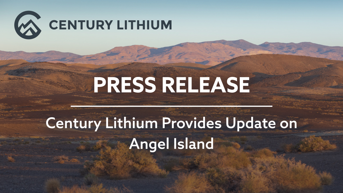 Century Lithium Provides Update on Angel Island

Read the full release here: bit.ly/44hQiB0 

$LCE.V $CYDVF