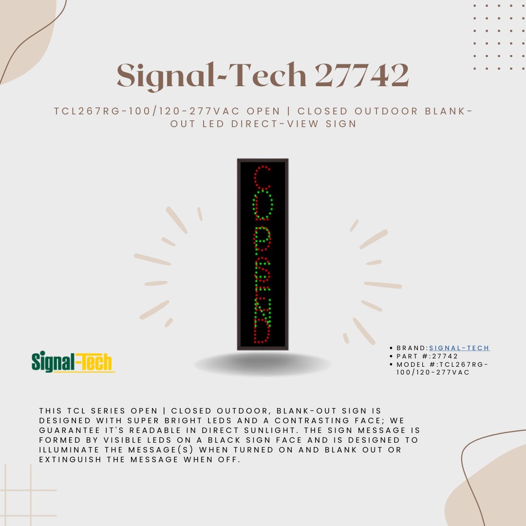 selectumstore's tweet image. 🔴OPEN | CLOSED LED Sign by Signal-Tech Ultra-bright. Sunlight readable. Weatherproof. Signal clearly, even from a distance. #LEDSigns #SignalTech #OpenClosedSign #BusinessTools