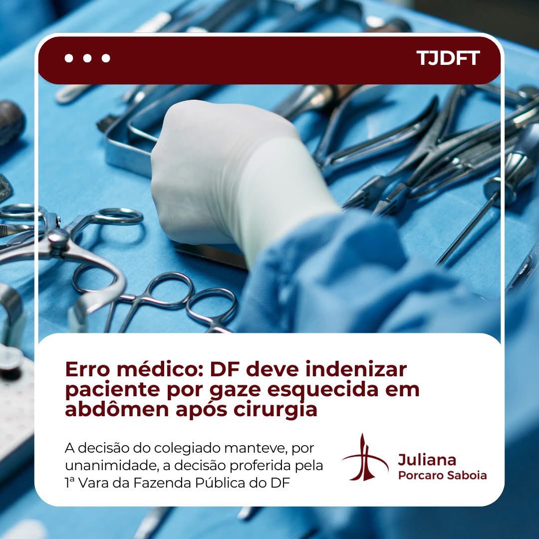 juporcarosaboia's tweet image. Segundo o processo, uma paciente foi encaminhada ao Hospital Regional do Paranoá (HRPA) para a realização de cirurgia de apendicectomia. Após o procedimento, ela passou a apresentar dores abdominais e pélvicas, além de náuseas e tonturas. 

Fonte: TJDFT

#Paranoadf #DF #cirurgia