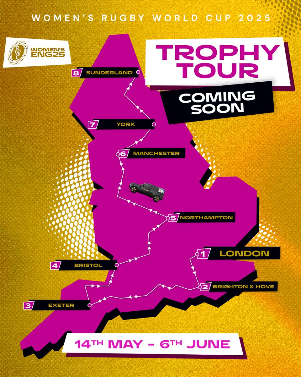 Ashton Gate Stadium (@ashtongatestad) on Twitter photo The <a href="/rugbyworldcup/">Rugby World Cup</a> Trophy is coming! 🏆
Fans will have the chance to see the prestigious trophy for the Women’s Rugby World Cup 2025 in Bristol as part of a nationwide tour.
#RWC2025 | #ThisEnergyNeverStops The <a href="/rugbyworldcup/">Rugby World Cup</a> Trophy is coming! 🏆
Fans will have the chance to see the prestigious trophy for the Women’s Rugby World Cup 2025 in Bristol as part of a nationwide tour.
#RWC2025 | #ThisEnergyNeverStops