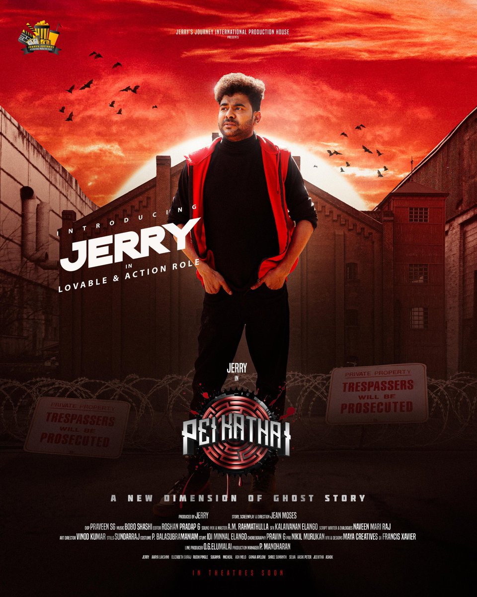 The Auteur (@theauteur_media) on Twitter photo Introducing #Jerry in Lovable & Action Role in #PeiKathai, a new dimension of Ghost Story 👻🔥
Produced by <a href="/Jerrys_journey/">Jerry's Journey</a>
Directed by <a href="/Jean123moses/">Jean moses</a>
#PraveenSG @boboshashi #RoshanPradeepG #NaveenMariRaj #VinodKumar <a href="/onlynikil/">Nikil Murukan</a> Introducing #Jerry in Lovable & Action Role in #PeiKathai, a new dimension of Ghost Story 👻🔥
Produced by <a href="/Jerrys_journey/">Jerry's Journey</a>
Directed by <a href="/Jean123moses/">Jean moses</a>
#PraveenSG @boboshashi #RoshanPradeepG #NaveenMariRaj #VinodKumar <a href="/onlynikil/">Nikil Murukan</a>