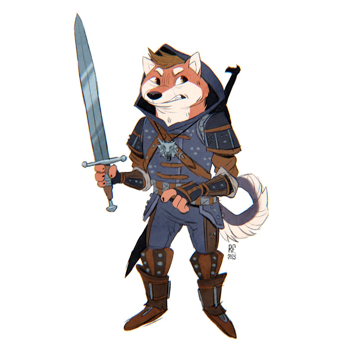 BurgerKapitany's tweet image. Sketch commission for Fluffy on Ko-Fi 🗡️