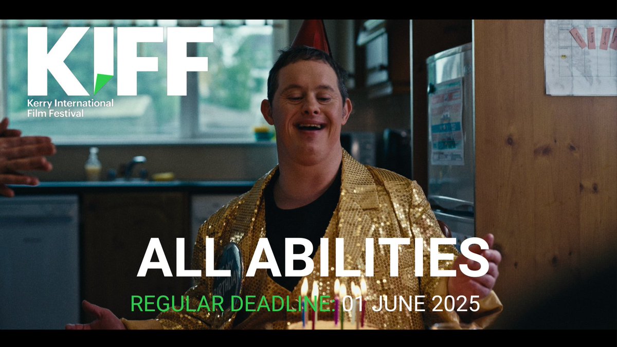 🎬 Submissions are open for the Kerry International Film Festival 2025!

Did you know that we have an 'All Abilities' category? Celebrating stories &amp; voices of people with disabilities.

📅 Regular Deadline: June 1
🎥 Submit: filmfreeway.com/KerryIntFilmFe…