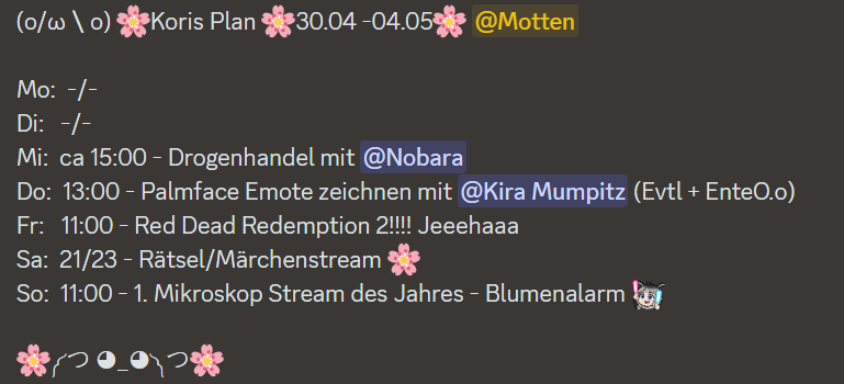 DieKorifee's tweet photo. kurzes Streamupdate🌷
Volle Woche! ╰(*°▽°*)╯

@nobarachaos  hat mir für heute ein neues PNG-Modell
gezeichnet!!!🥰😍
AHHH schaut gern vorbei - es ist so cool geworden.
Update: ca. 16 Uhr gehts los

#GerVtuber #TwitchDE #Schedule1 #Motten #dusiehstheutesehrtollaus https://t.co/y7eQRWJbMw