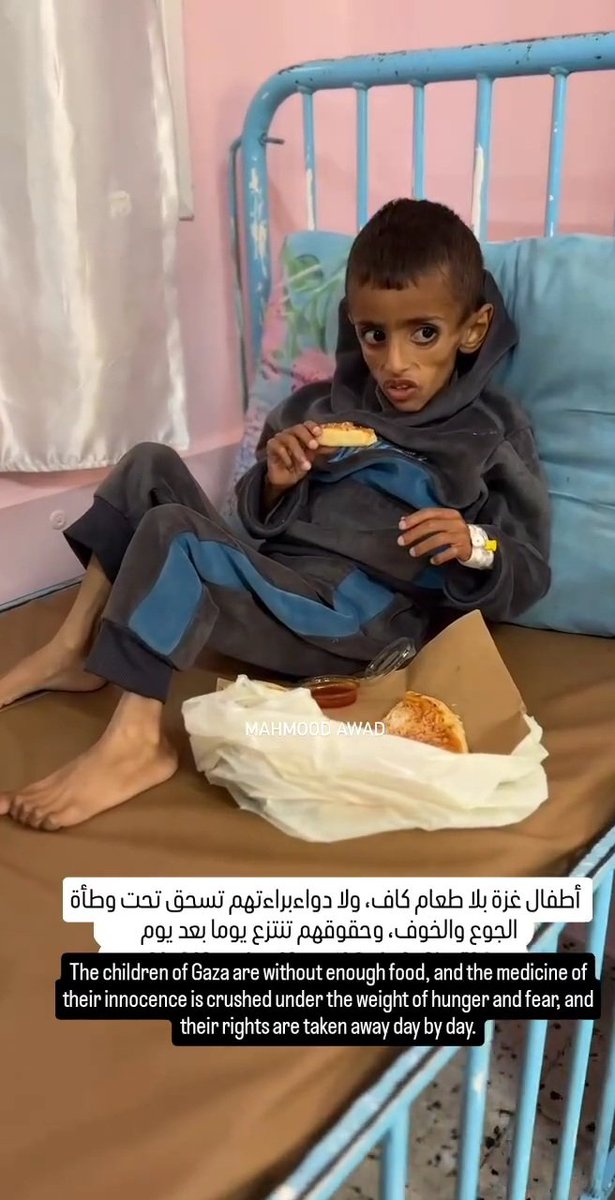 هذا العالم المنافق الذي يبكي عن مشاعر قطة و كلب، أين هو مما يحدث لأطفال غزة من قصف وقتل وتجويع وإبادة !!!

اطفال غزة يموتون جوعا ولا احد يحرك ساكنا تواطىء عربي حسبي الله ونعم الوكيل !!

#غزه_تموت_جوعاً