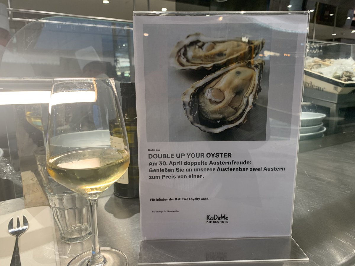 Hausservice11's tweet image. war sehr lecker 
aber wir hatten  #6Stück für Preis von 3 Mega
#Austern  #6te  #KaDeWe