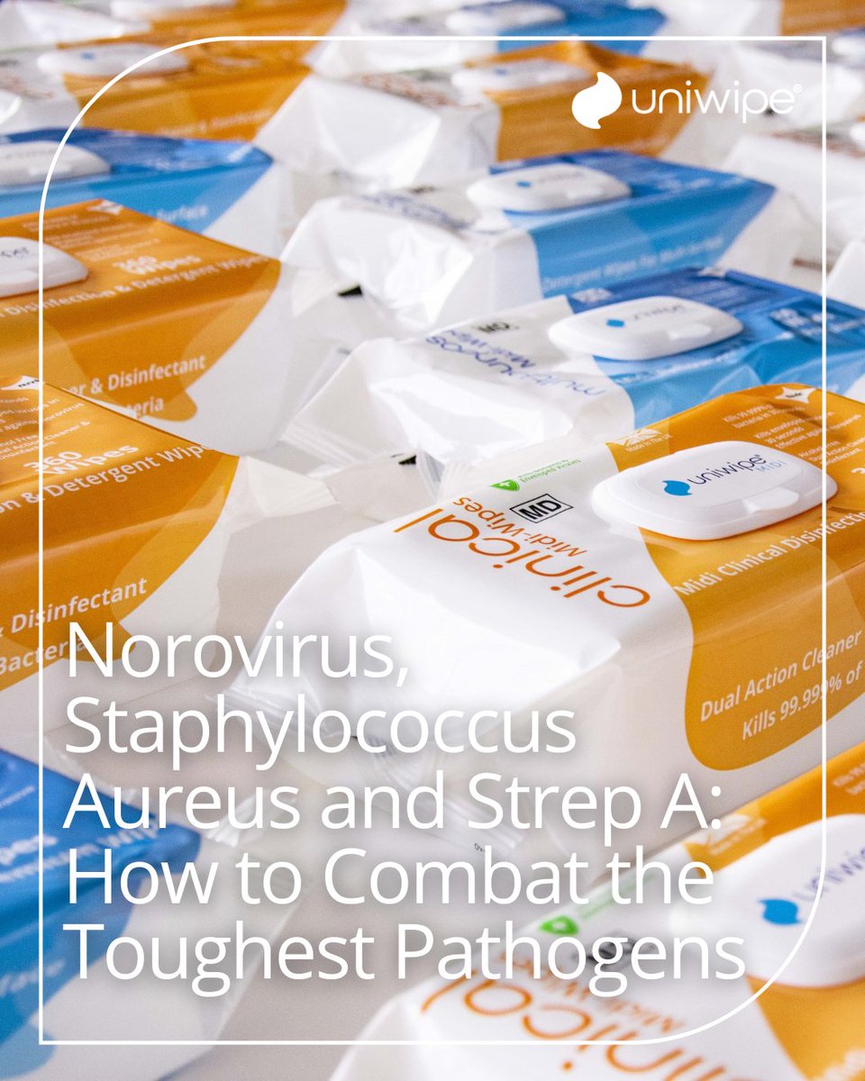 Preventing the spread of Norovirus, Staphylococcus aureus and Strep A begins with understanding how these tough pathogens spread and the best ways to combat them: uniwipe.com/norovirus-stap…