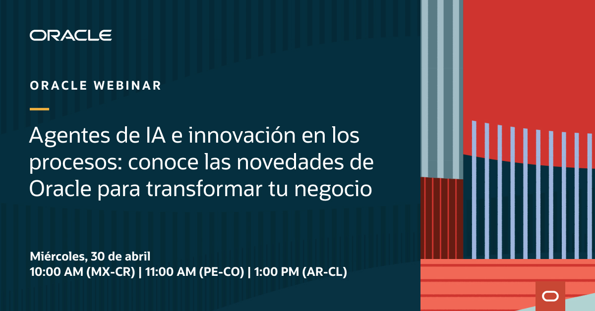 Pulstar2k's tweet photo. ¡Experimenta el futuro, hoy! Descubre cómo Oracle AI impulsa la automatización, eficiencia y decisiones estratégicas en los negocios, y cómo nuestros agentes de IA simplifican procesos operativos y transforman el trabajo con más innovación. Regístrate aquí https://t.co/qvyRK7rSck https://t.co/WvNwVU0Isk