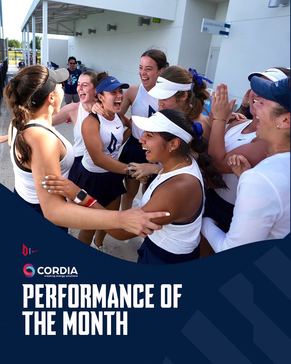 Congrats to the women’s Cordia Performance of the Month!

<a href="/Duq_Tennis/">Duquesne Tennis</a> capped off a strong month of April with five consecutive victories—their second-longest winning streak since the 2018-19 season. Their momentum earned them the No. 6 seed at the A-10 Championships, where they