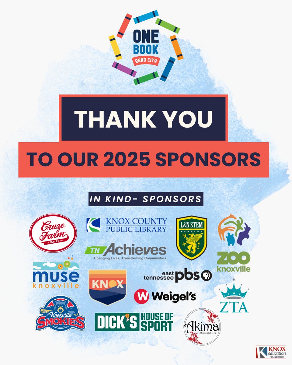 🎉 In-Kind Sponsor Spotlight 🎉
 A huge thank you to our amazing in-kind sponsors for their generous support of One Book Read City!  👏