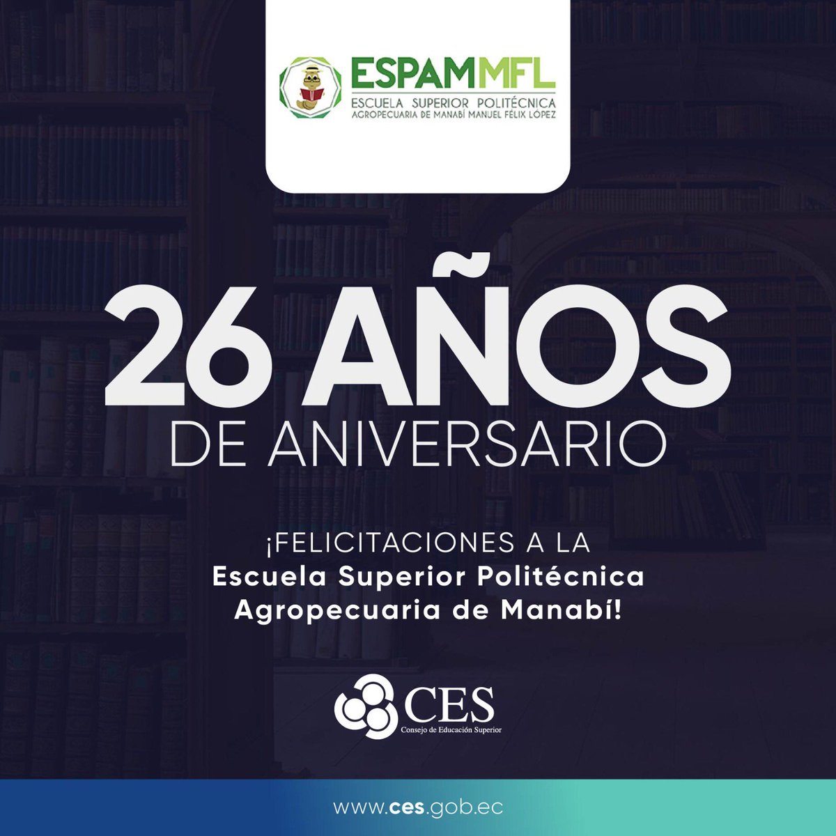 ces_ec's tweet photo. 🙋🏻‍♀️🙋🏻‍♂️ | El Consejo de Educación Superior felicita a la Escuela Superior Politécnica Agropecuaria de Manabí por su aniversario y reconoce su aporte en beneficio de la educación superior del país.

👏 ¡Felicitaciones @espammfloficial! https://t.co/60fZZlufxN