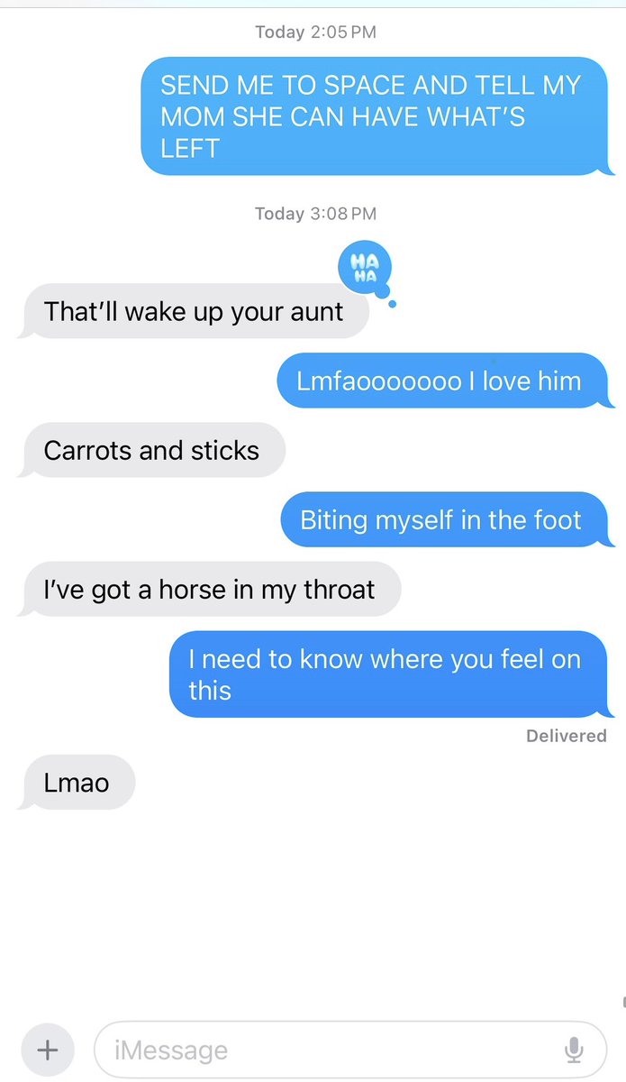 LittleFlammable's tweet photo. A conversation between me and my boyfriend 😂 

#TheBasementYard @JoeSantagato @FAlvarez8085 https://t.co/lgio4fjDrL