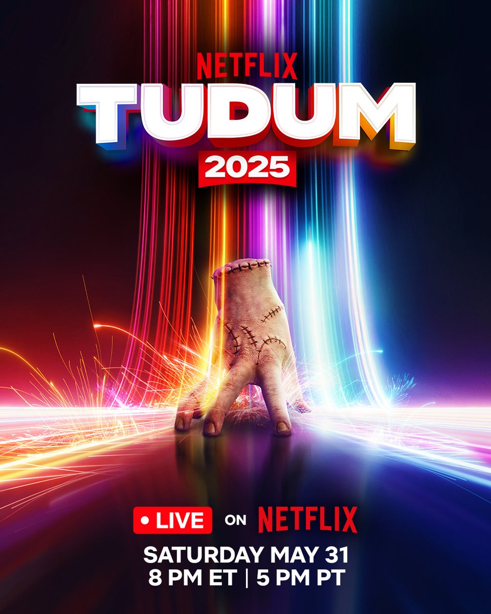 Wednesday is coming to #TUDUM!!

The global fan celebration streams live on Netflix May 31 at 8pm ET | 5pm PT.