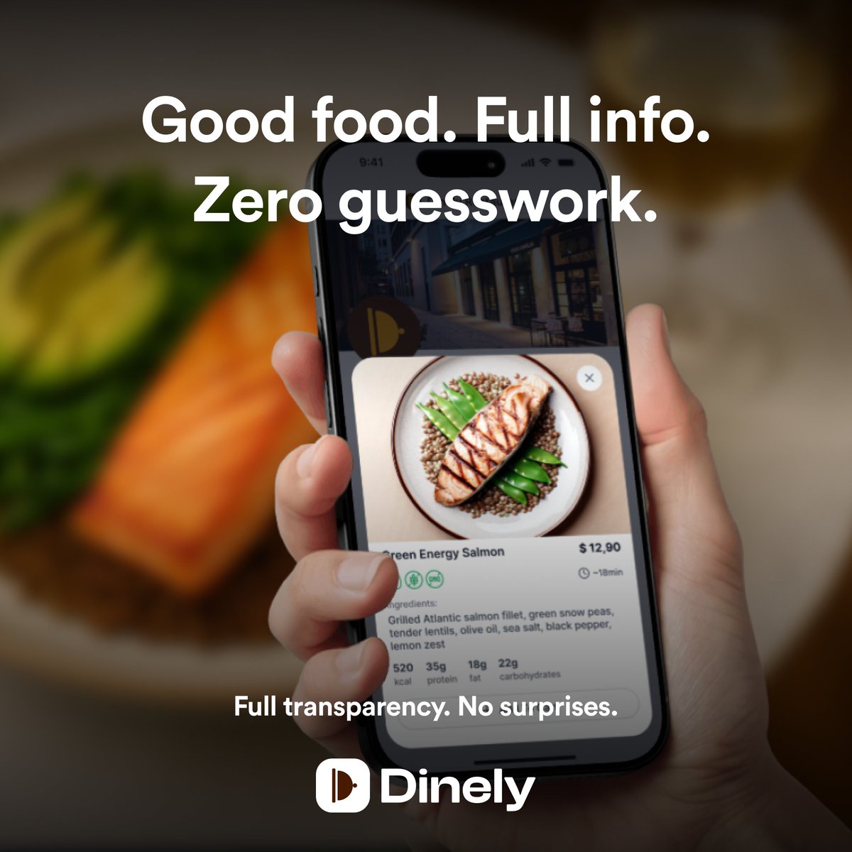 getdinely's tweet photo. No apps. No menus. Just good food and full info.

What’s on your plate? Dinely tells you before you order.
#Dinely #SmartMenus #FoodTech #EatClean https://t.co/4O1JjGLsOX