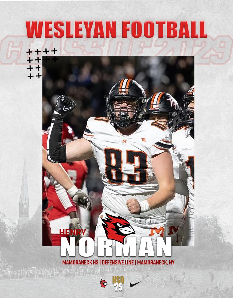 Wesleyan University Football (@wes_football) on Twitter photo ‼️WELCOME THE CLASS OF 2029‼️
Henry Norman
Mamaroneck, NY
X: x.com/henryjnorman
Hudl: hudl.com/video/3/164230…
#RollCards ‼️WELCOME THE CLASS OF 2029‼️
Henry Norman
Mamaroneck, NY
X: x.com/henryjnorman
Hudl: hudl.com/video/3/164230…
#RollCards