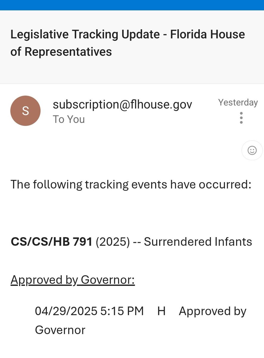 UnbornVoiceFL's tweet photo. Thank you, @GovRonDeSantis, for quickly signing the "Baby Box Bill" into law! 😀 #VICTORY!
#FloridaVoiceForTheUnborn #FlaPol #Sayfie #SafeHavenBabyBox #ProLife #Florida #LegislativeSession2025 #DeSantis https://t.co/b0ebVSXwFr