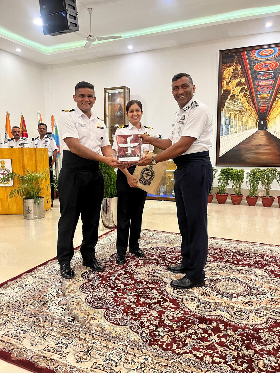 AN_Command's tweet photo. Lt Cdr Divya Sharma, Dornier pilot of INAS 318 at #INSUtkrosh #ANC, creates history as 1st woman Qualified Flying Instructor of #IndianNavy! Trailblazing skies & inspiring generations.
#NariShakti #WomenInUniform #QFI #NavalComponent #ANC https://t.co/pChEvA5Z3B