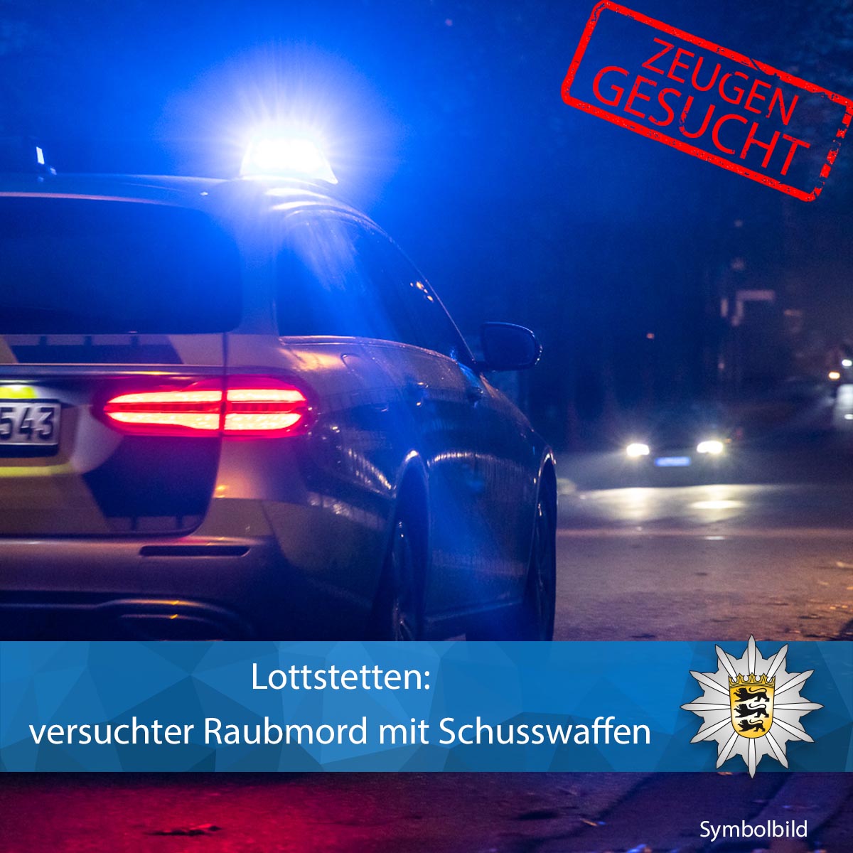❗#Lottstetten: versuchter #Raubmord mit #Schusswaffen: presseportal.de/blaulicht/pm/1…

+++Bitte Teilen+++

Gesucht werden Zeugen, die möglicherweise verdächtige Beobachtungen gemacht haben und/ oder Hinweise zu den Tätern geben können: ☎️  07741 8316-222 zu melden.