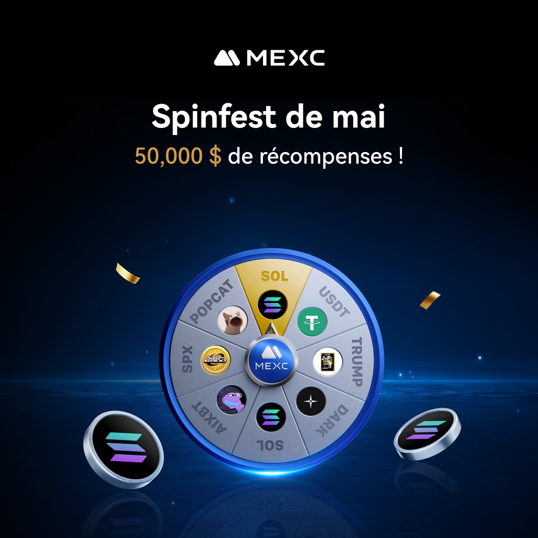 MEXCFrancophone's tweet photo. 🎉 Le Spinfest de mai est arrivé ! Faites tourner la roue et remportez votre part du prix de 50 000 USDT ! 💰🎯

Participez chaque jour pour tenter de remporter de grosses récompenses ! 🍀

👉 Commencez dès maintenant : https://t.co/412zVF4NB8

#MEXC #Spinfest #CONCOURS  #CryptoRewards