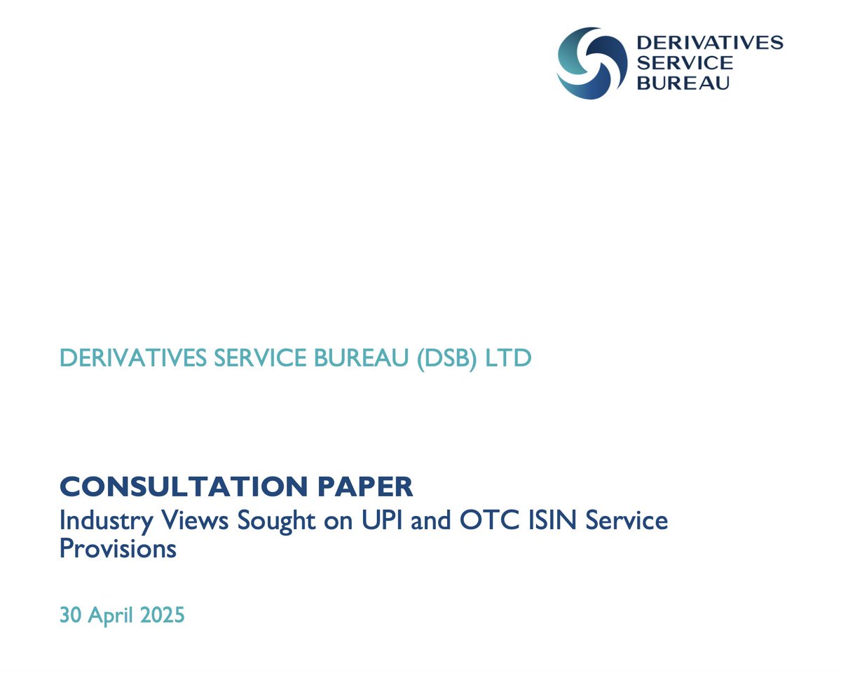 📢 Our industry consultation on the OTC derivative identifier services is now open until 30 May 2025.
We welcome your feedback!

Find out more here: anna-dsb.com/2026-otc-isin-…