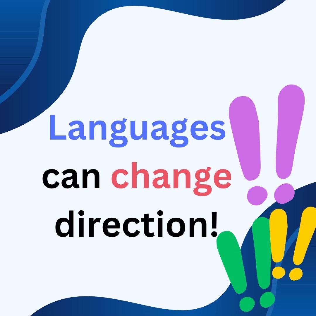 iLanguage_me's tweet photo. Languages aren’t just words—they’re whole systems of perspective!
#FunFacts #RightToLeft #LanguageDirection #Arabic #Hebrew #MultilingualWorld #LanguageDiversity #ScriptStyles #iLanguageFacts #GlobalLanguages #SayItDifferent #LanguageLovers #WordNerds #Polyglot #LinguisticMagic https://t.co/9LzZ6b14Vv