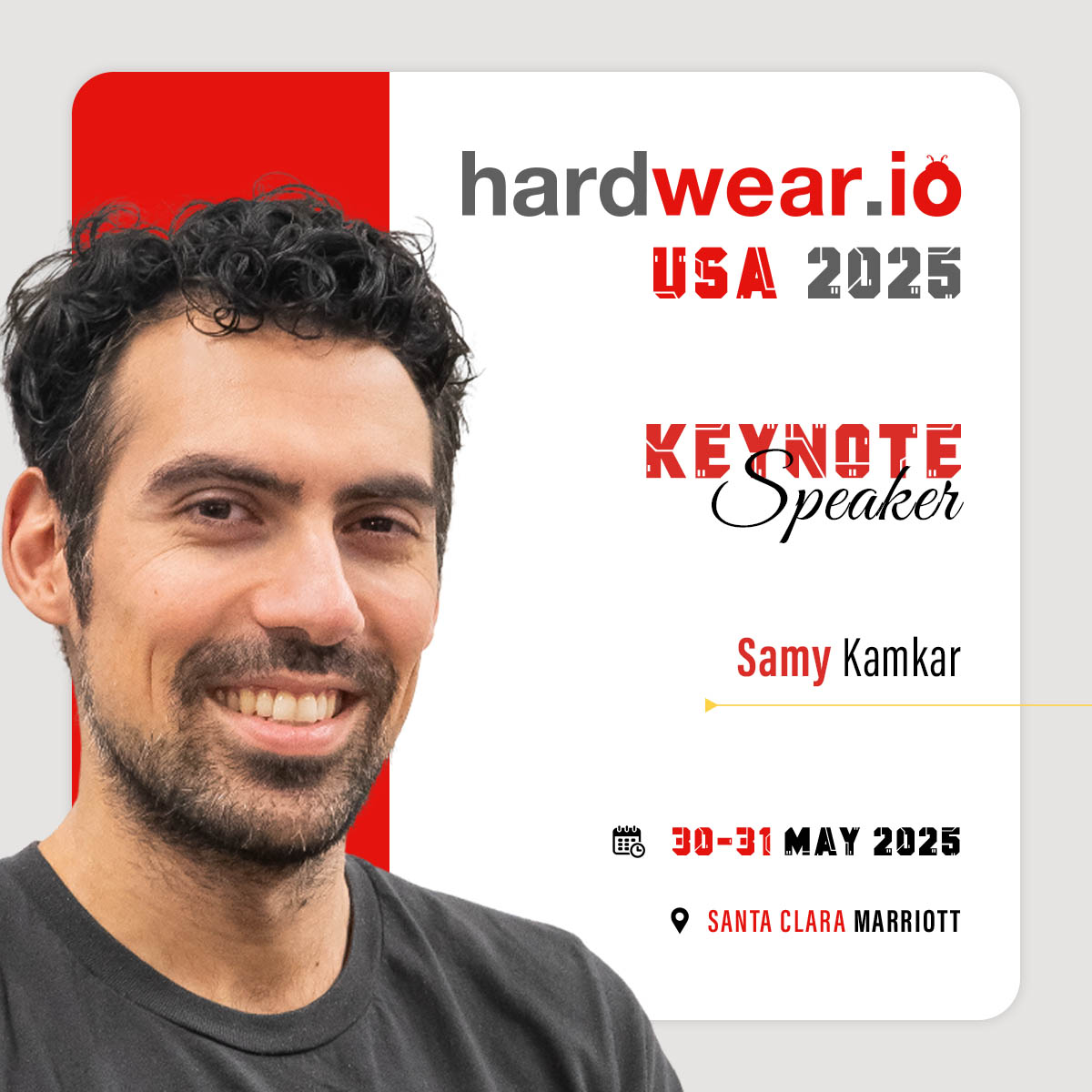 🥳 #hw_ioUSA2025 welcomes <a href="/samykamkar/">samy k͓͓͓͓͓͓͓͓͓͓͓͓͓͓͓͓͓͓͓amkar͛͛͛͛͛͛͛͛͛͛͛͛͛͛͛͛͛͛͛͛</a> as our Keynote!

A name synonymous with creativity and curiosity in infosec—Samy is a self-taught hacker, entrepreneur, and the mind behind some of the most iconic security research of our time.

👉hardwear.io/usa-2025/speak…

#hardwaresecurity