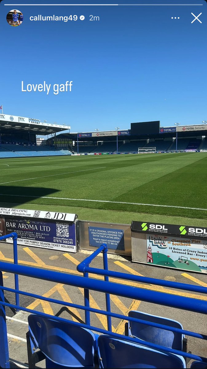 Callum Lang on Instagram👀
Could this be a new contract?? 
#Pompey