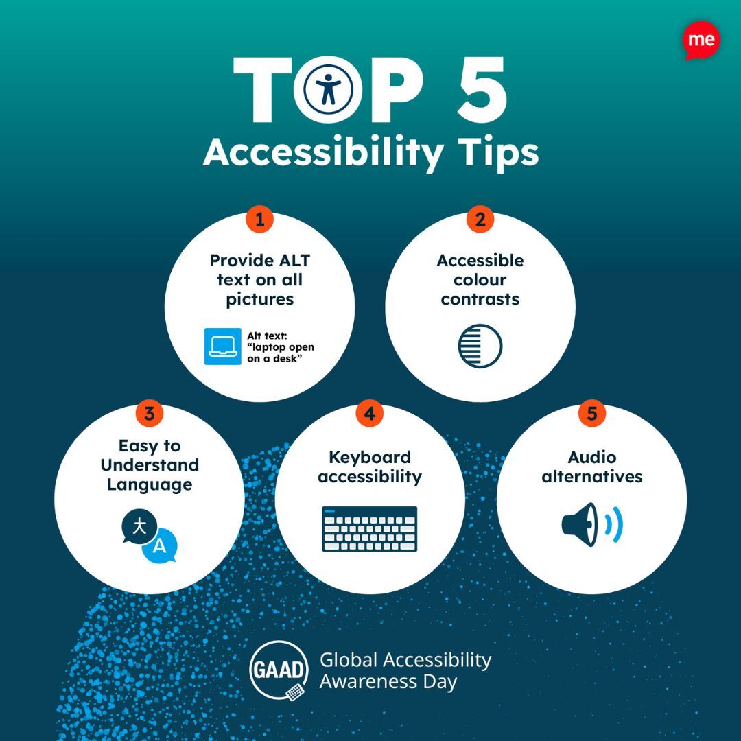 CancerNel's tweet image. 5 simple ways to make your content more accessible

Want to do more? Download the full Recite Me Accessibility  Checklist here:
✅ bit.ly/3GaZNYG

#GAAD #AccessibilityTips #InclusiveWeb #NELCA #DigitalInclusion