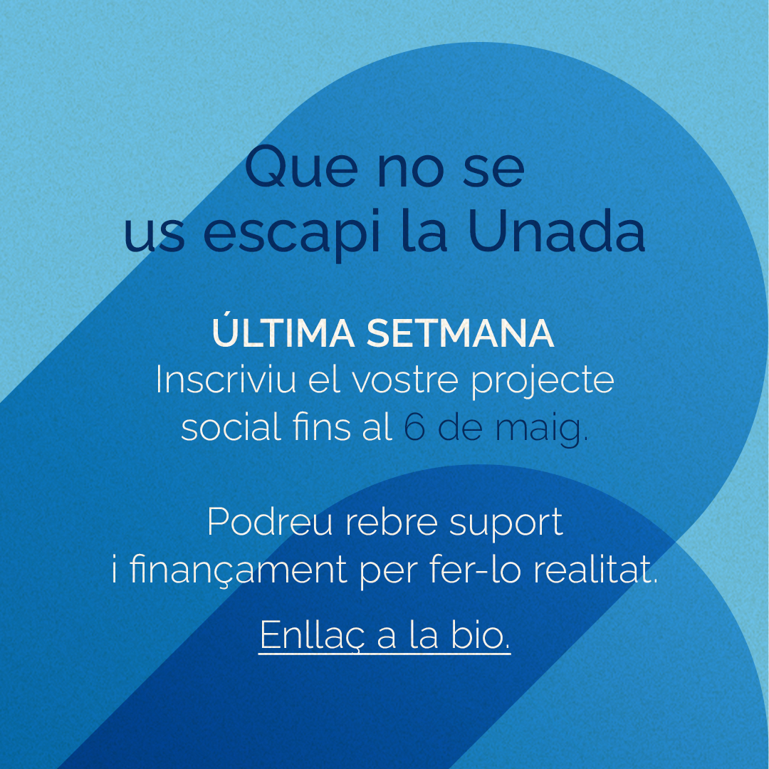 aiguesbcnclient's tweet photo. ⚠️ÚLTIMS DIES⚠️
Inscriu els teus projectes a l'#UNADA fins al 6 de maig.
No perdis l'oportunitat!
https://t.co/4Aa7H69oJp https://t.co/MGd7mB72S7