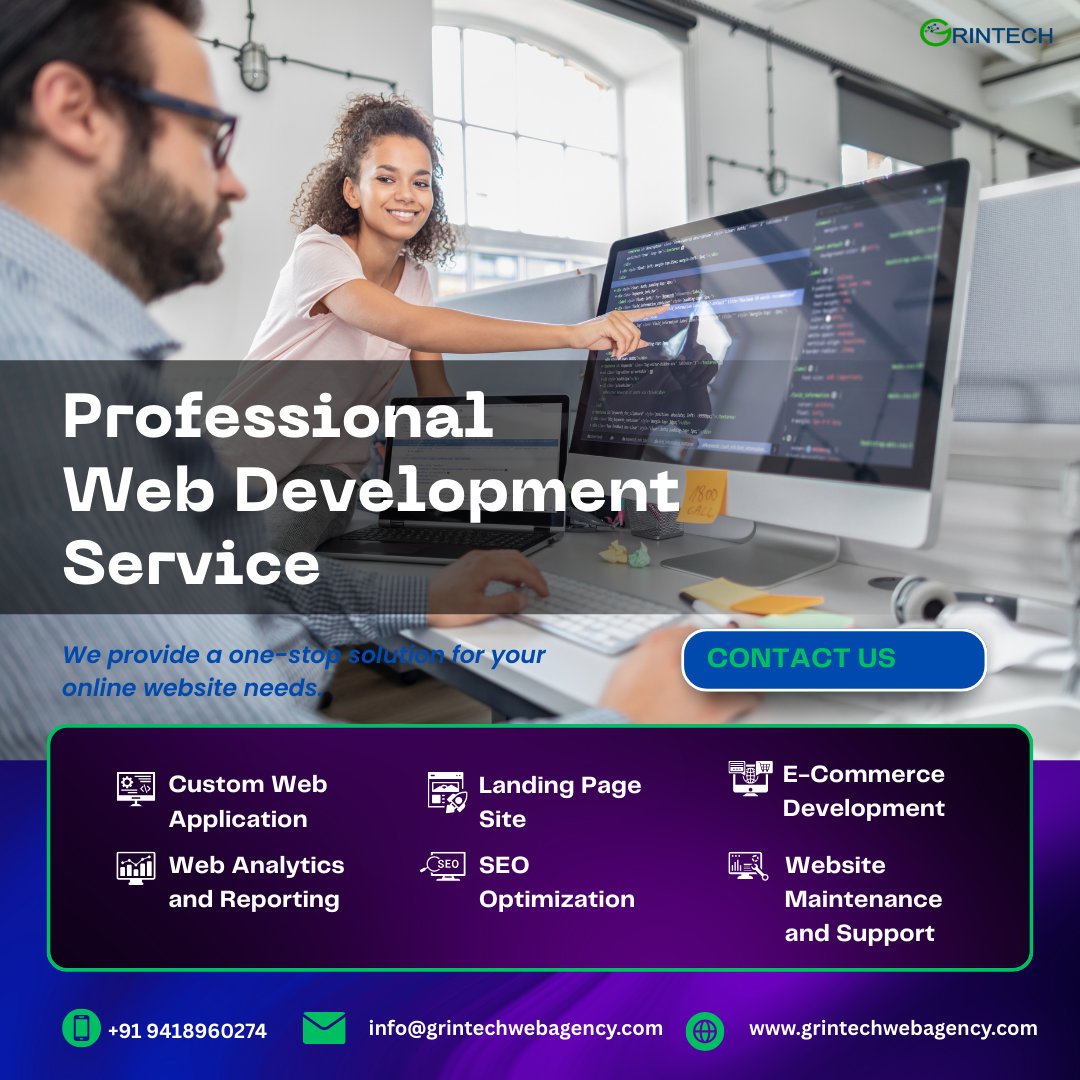 GrintechA's tweet photo. Need a Website That Works for You? Try Our Professional Web Development Service! From Concept to Code โ Get Expert Web Development Services Today
#development #WebDevelopment #websitedesign #wedeveloper #frontenddevelopment #fullstackdeveloper #grintechwebagency https://t.co/otcclVDJuK