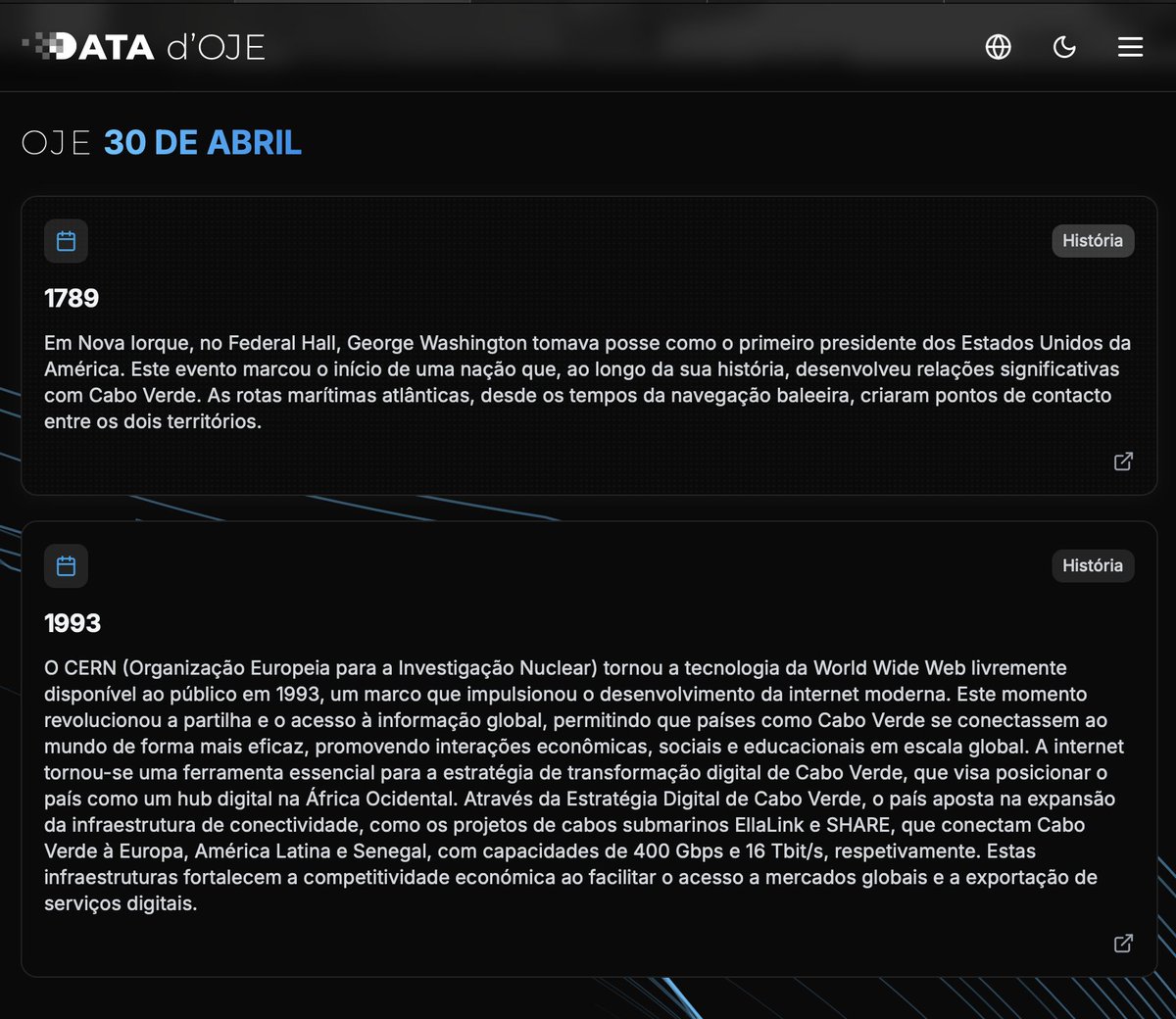 datadoje's tweet image. Oje 30 de Abril. 
#GeorgeWashington #CERN #WorldWideWeb