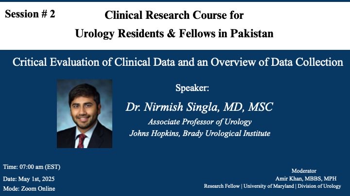 Amir Khan (@amirkhanuro) on Twitter photo Excited to welcome Dr. Singla <a href="/nirmishsingla/">nirm</a> from @Brady_urology as our guest speaker for the 2nd session of our “Clinical Research Course for Urology Residents & Fellows in #Pakistan”. Looking forward to another great learning opportunity.
<a href="/MarylandUrology/">Division of Urology, University of Maryland</a> <a href="/MMSiddiquiMD/">Minhaj Siddiqui</a> Excited to welcome Dr. Singla <a href="/nirmishsingla/">nirm</a> from @Brady_urology as our guest speaker for the 2nd session of our “Clinical Research Course for Urology Residents & Fellows in #Pakistan”. Looking forward to another great learning opportunity.
<a href="/MarylandUrology/">Division of Urology, University of Maryland</a> <a href="/MMSiddiquiMD/">Minhaj Siddiqui</a>