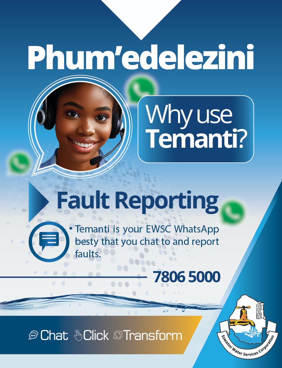 Fault reporting made easier with Temanti. Contact your WhatsApp besty  Temanti on 7806 5000 for all your water needs. #Phumedelezini #watermakesitpossible