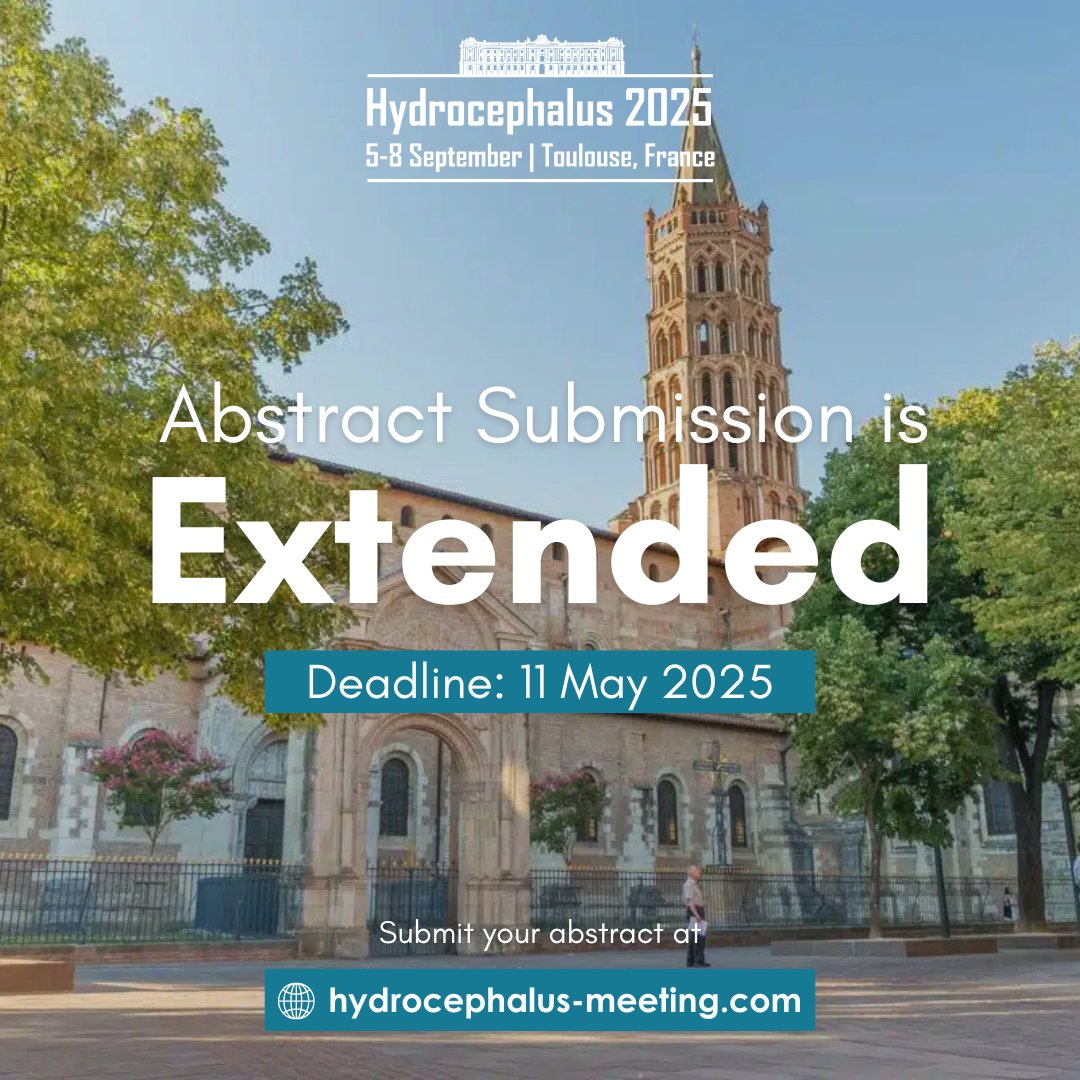 📢In response to the continuing interest in abstract submissions, we are happy to announce that we are extending the 📝 abstract submission deadline for the 2025 Hydrocephalus World Congress to 📅 11 May 2025! Submit your abstract at:
hydrocephalus-meeting.com/abstract-submi…