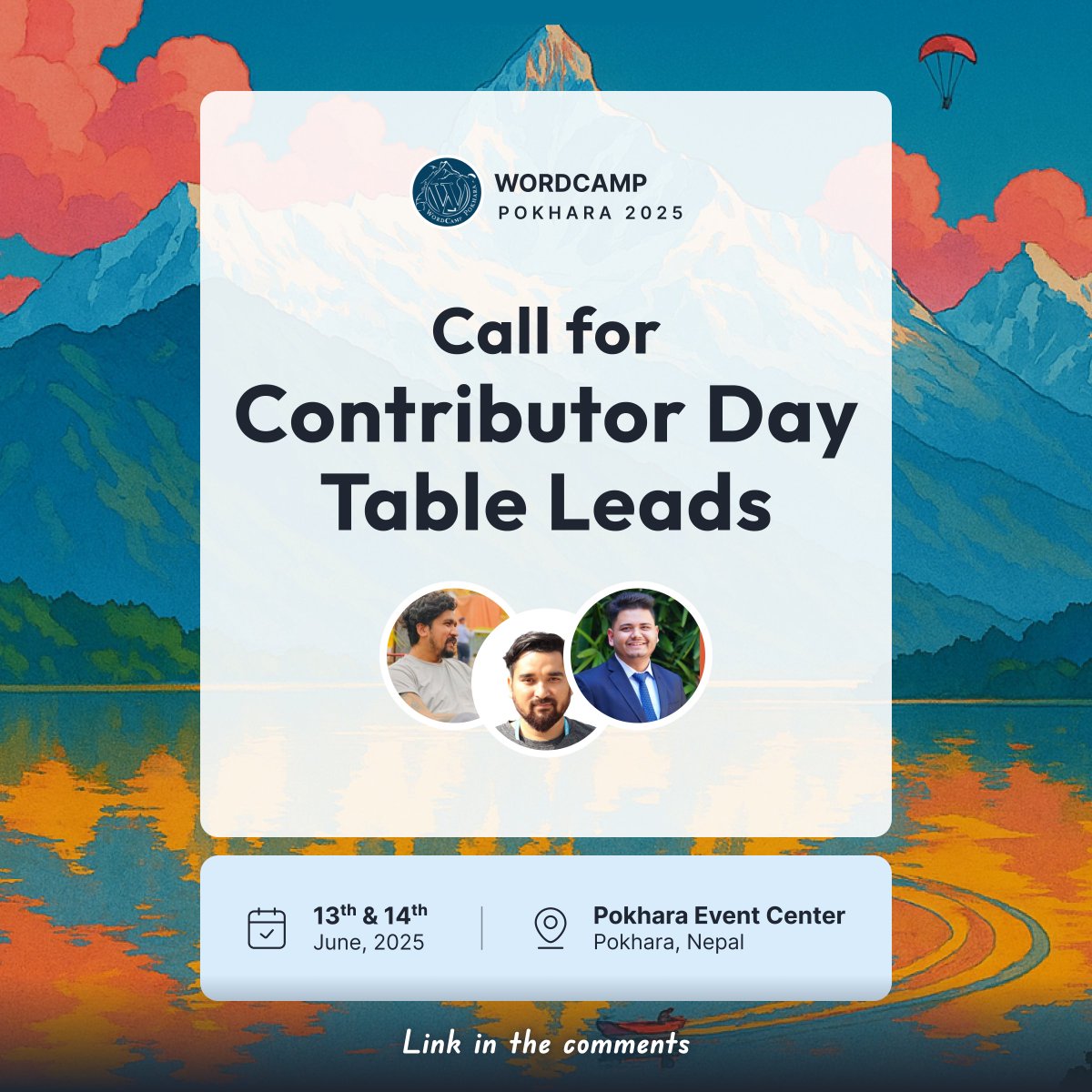 wppokhara's tweet photo. Contributor Day at WordCamp Pokhara 2025 – Call for Table Leads!

If you have experience contributing and love helping others grow, we’d love to have you lead a table!
Read the full blog &amp; apply now →https://t.co/v6nkqyNE5n

 Deadline: May 10, 2025

#WCPKR #ContributorDay https://t.co/wR65P8QbCv