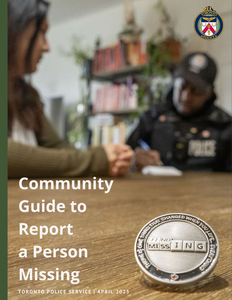 The Community Guide to Report a Person Missing is now available. Designed to help anyone who has been impacted by a missing person, or is missing themselves, it contains information on the investigative process, what to expect, and support services and resources in Toronto.