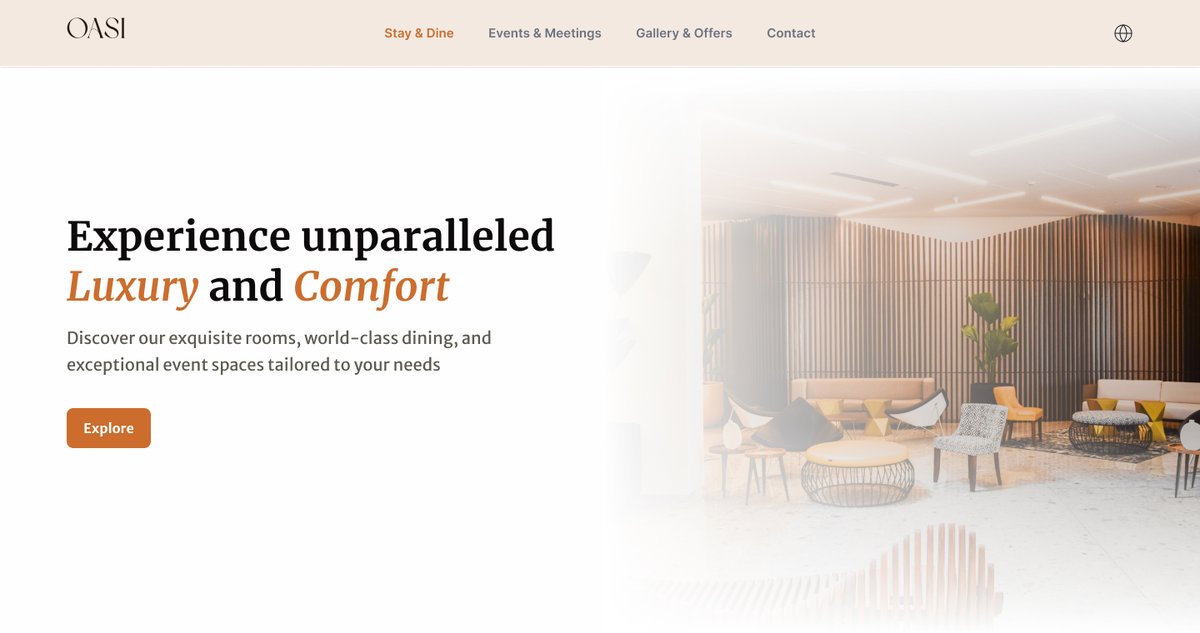Luxury hotel hero section

#interfacedesign #uidesign #webdesign