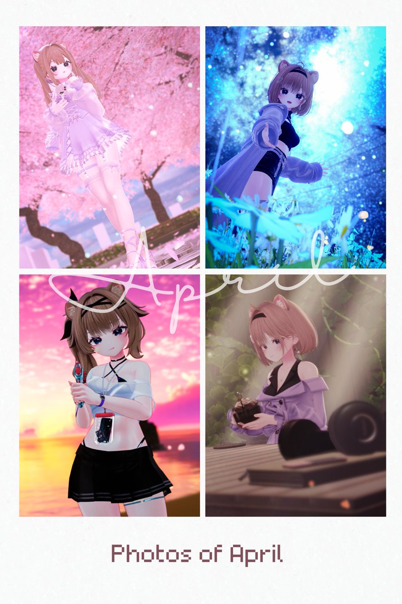 ー Photos of April ー

#VRChat #VRC4Photos #愛莉 #Airi #Airi3D #VRChat