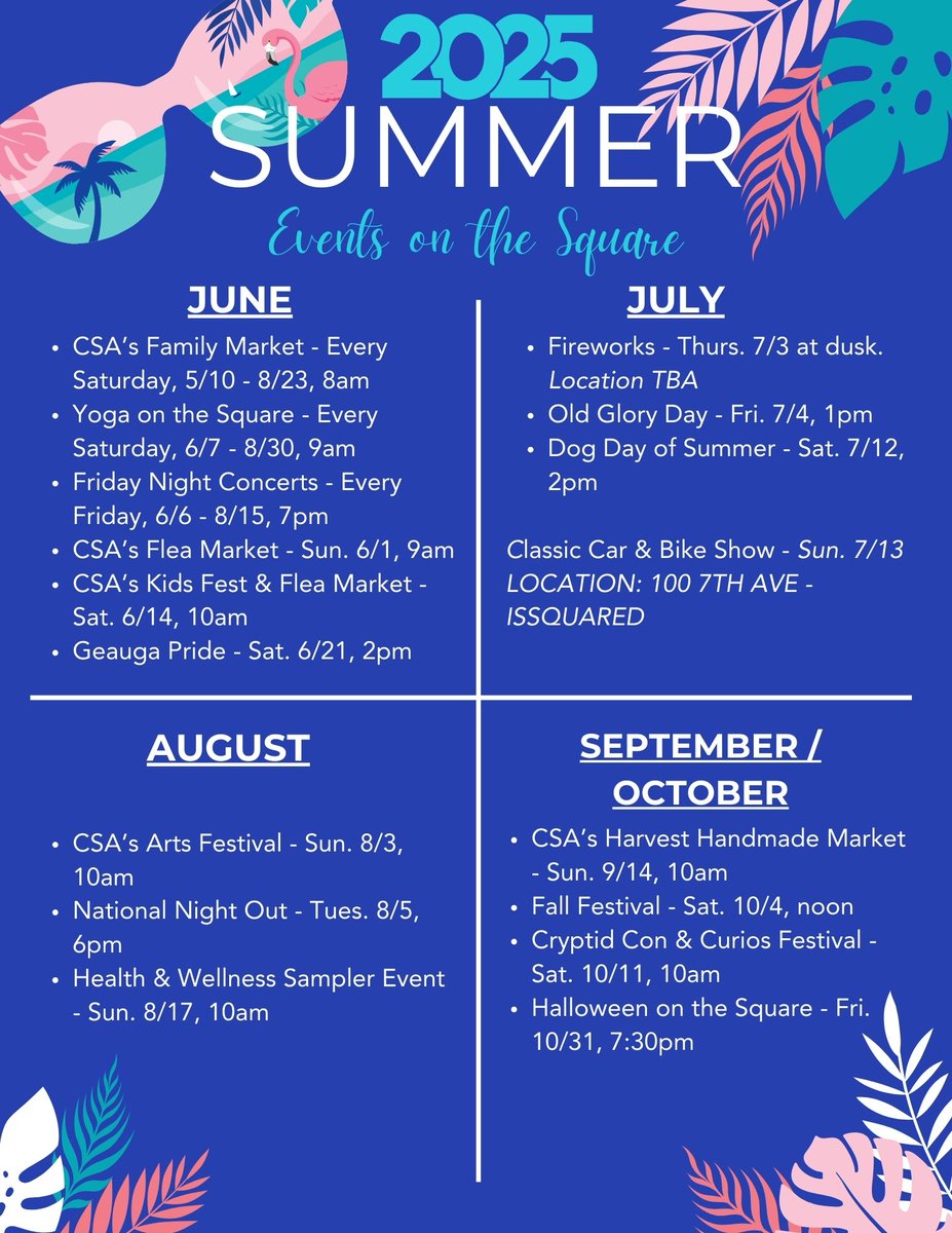 Summer events start this month! What event are you looking forward to the most? ☀️🍉
