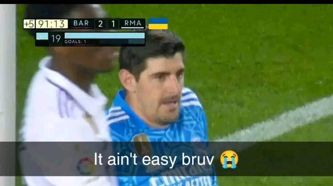 Courtois vs Barca:

•27 games
•49 goals conceded