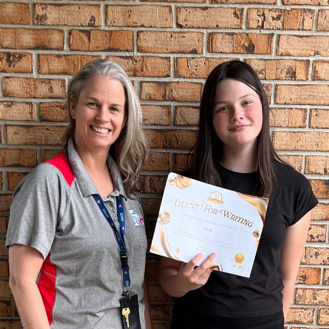 Congratulations to Noelle for winning the Young Writers 2025 Creativity Award. Her work will be featured in an upcoming anthology. <a href="/vbschools/">VBSchools</a>
