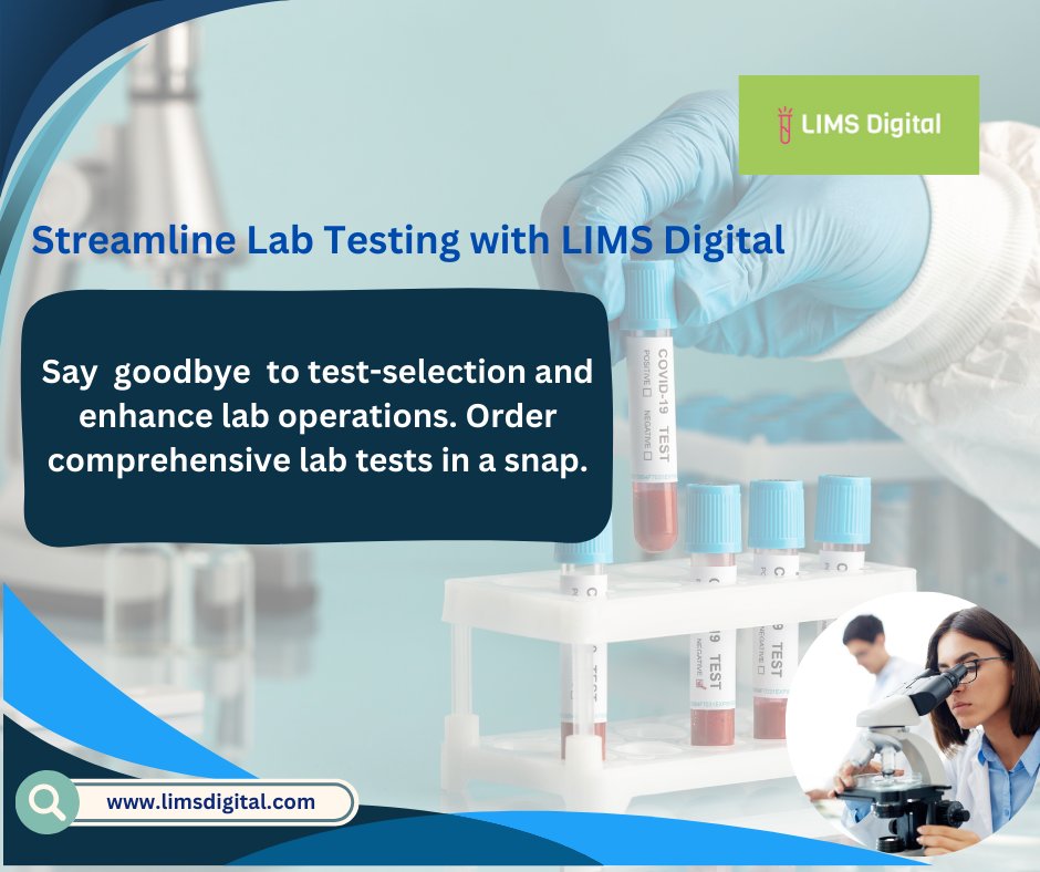 limsdigital's tweet image. Experience the Next Generation of Lab Management with LIMS Digital!
✅ Seamless Test Management
🔍 Real-Time Data & Insights 
🔄 Enhanced Workflow Efficiency 
Connect us know More 
Bipod a demo -lnkd.in/d9EQtVAS
#LIMSDigital #LabManagement #LabOperations #LabSoftware