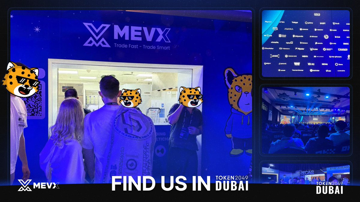 🔥 MevX at <a href="/token2049/">TOKEN2049</a> in Dubai – Check In &amp; Share $5,000 in Rewards!

We’re live at #Token2049Dubai and ready to meet builders, degens, and curious minds alike.

Just drop by the MevX booth, snap a pic, post it on X, and tag <a href="/MEVX_Official/">MevX</a> #MevX - and you could walk away with a