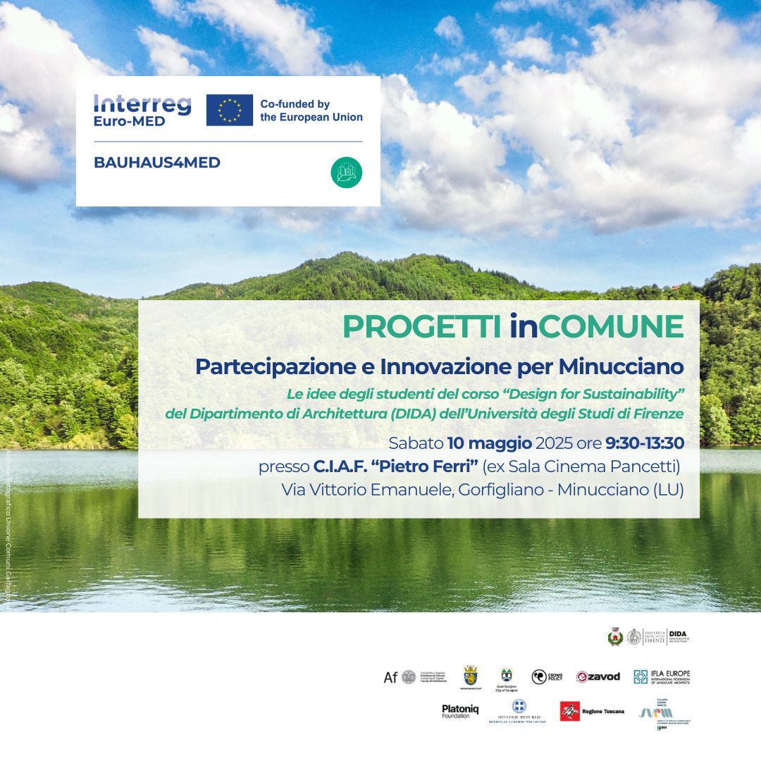 Regione Toscana (@regionetoscana) on Twitter photo ๐ฟ PROGETTI inCOMUNE ๐ฟ Le idee degli studenti del DIDA UniFI per Minucciano! ๐ก๐ก
Un evento di Bauhaus4Med Interreg Euro-MED per innovazione e sostenibilitร
๐
10 maggio 2025
<a href="/bauhaus4med/">bauhaus4med</a> @unifi_dida ๐ฟ PROGETTI inCOMUNE ๐ฟ Le idee degli studenti del DIDA UniFI per Minucciano! ๐ก๐ก
Un evento di Bauhaus4Med Interreg Euro-MED per innovazione e sostenibilitร
๐
10 maggio 2025
<a href="/bauhaus4med/">bauhaus4med</a> @unifi_dida