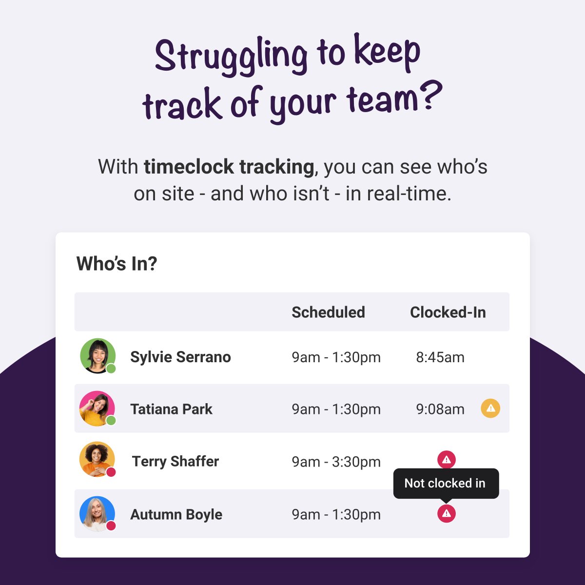 ShiftieApp's tweet photo. With Shiftie’s Timeclock app, you can easily track staff arrival and departure times, helping you stay in control and ensure you’ve always got the right team in the right place at the right time.

#staffscheduling #rotaapp #rotaplanning #staffmanagement #teammanagement #timeclock https://t.co/5TIyukitwf