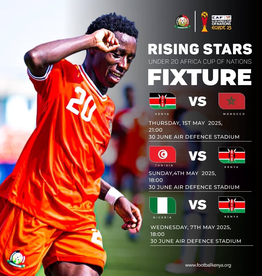 CarolRadull's tweet photo. Kenya U20 kick off their campaign tomorrow against Morocco, then face Tunisia and round off Group B against Nigeria.

All the best, Boys!

#AFCONU20 https://t.co/XOvvTcXqWE