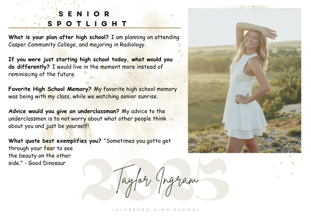 JHS Class of 2025 Senior Spotlight!