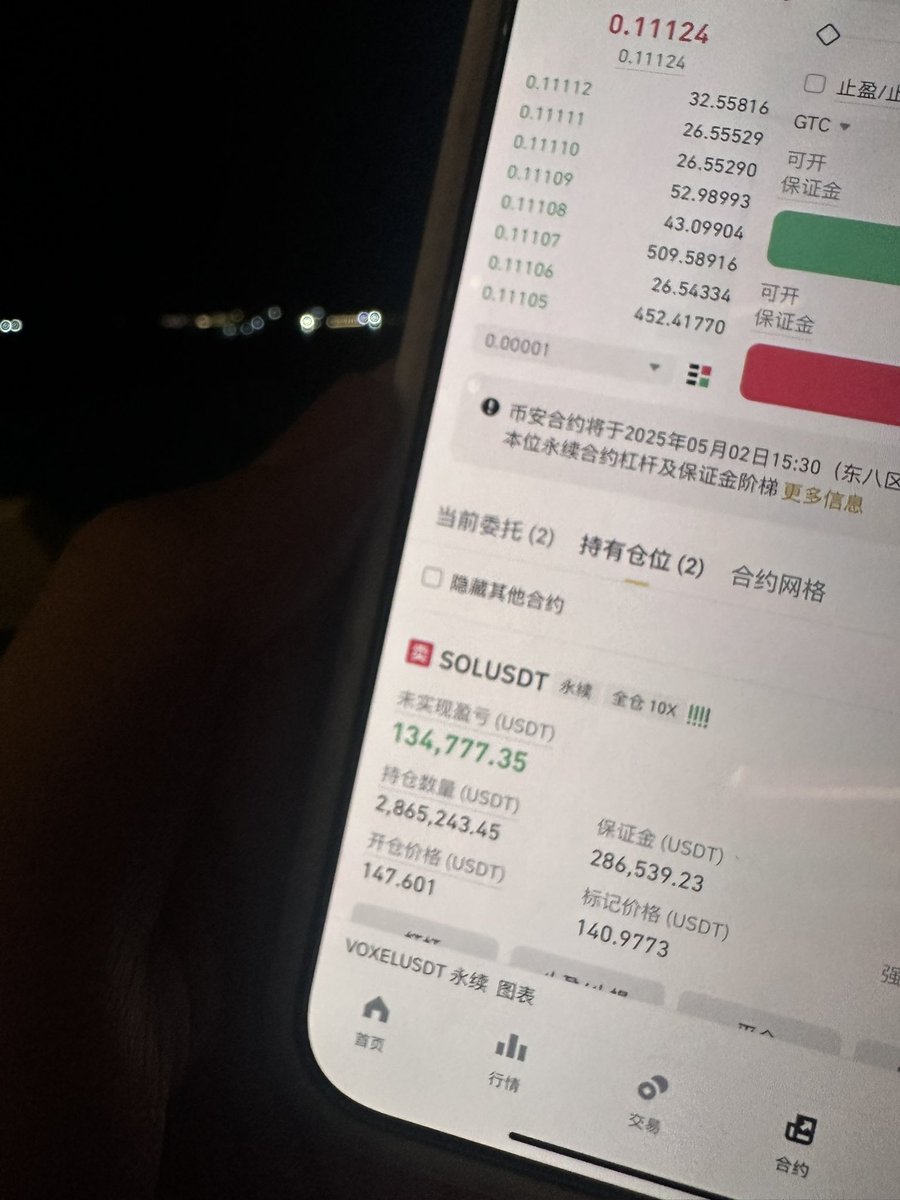 yuyuvkx's tweet photo. 在海边吹着海风，真的舒服。

抽空看下行情，随便聊聊。目前行情已经震荡到尾端了，方向马上抉择，还是之前观点，看回调。目前持仓 7000w-Sol空单，1.5y-Btc空单（市场会向着阻力最小的方向运行，sol较为明确）

就算此位置向上突破，个人判断也会是假突破打下空头止损，随后开启调整，止损止盈也都挂好，明天出海，圈内风浪也该大点了。 

祝兄弟们五一快乐！